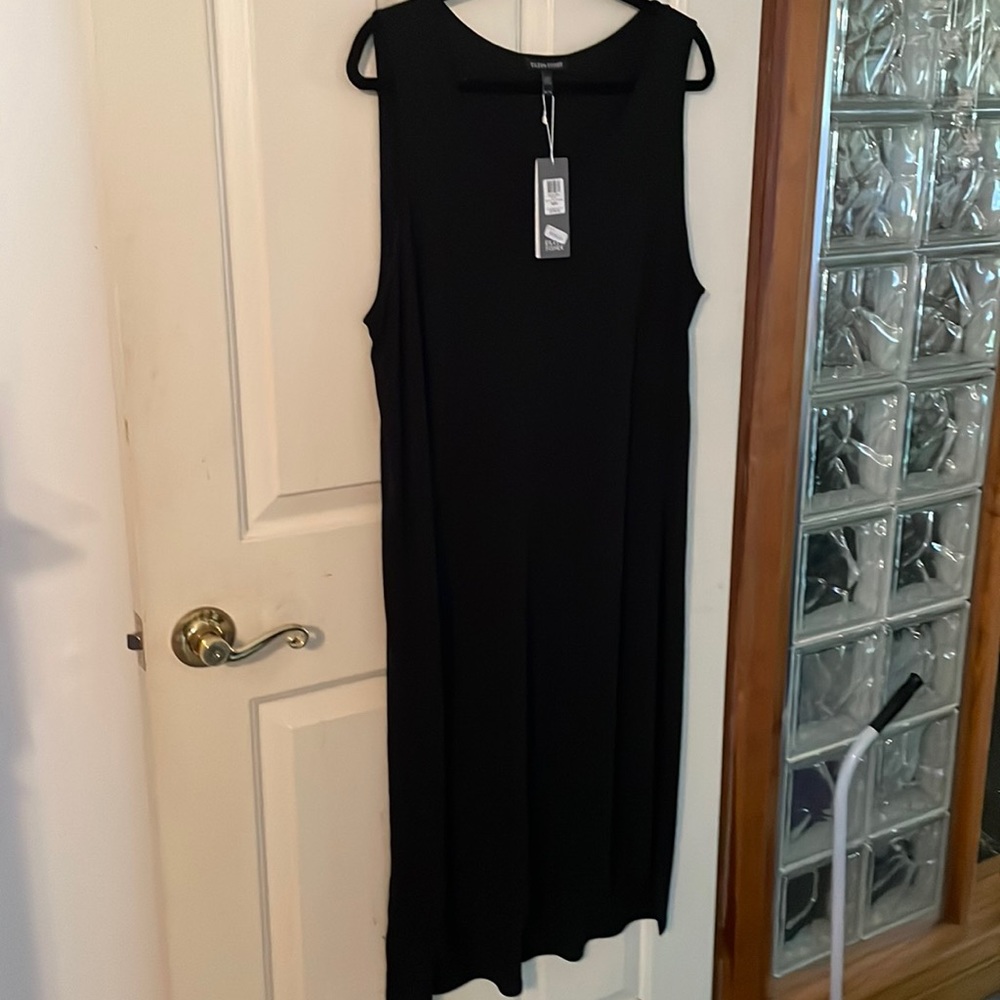 Eileen Fisher black tank dress.
